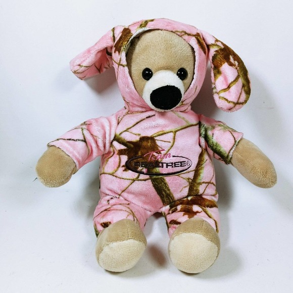 Team RealTree Plush Bear Camouflage Bunny Rabbit Ears Camo Wild Bass Pro Shops - Picture 1 of 9